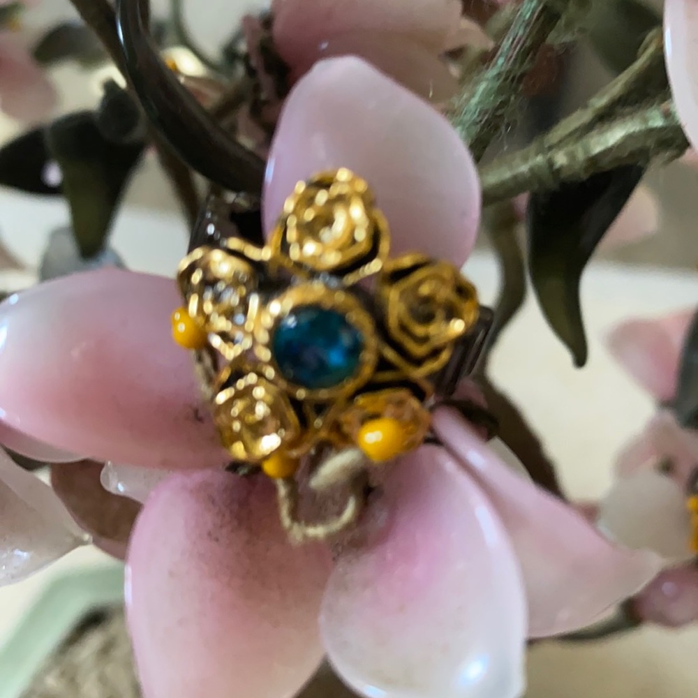 STERLING SILVER FLOWER RING🍁FREE SHIPPING🍁